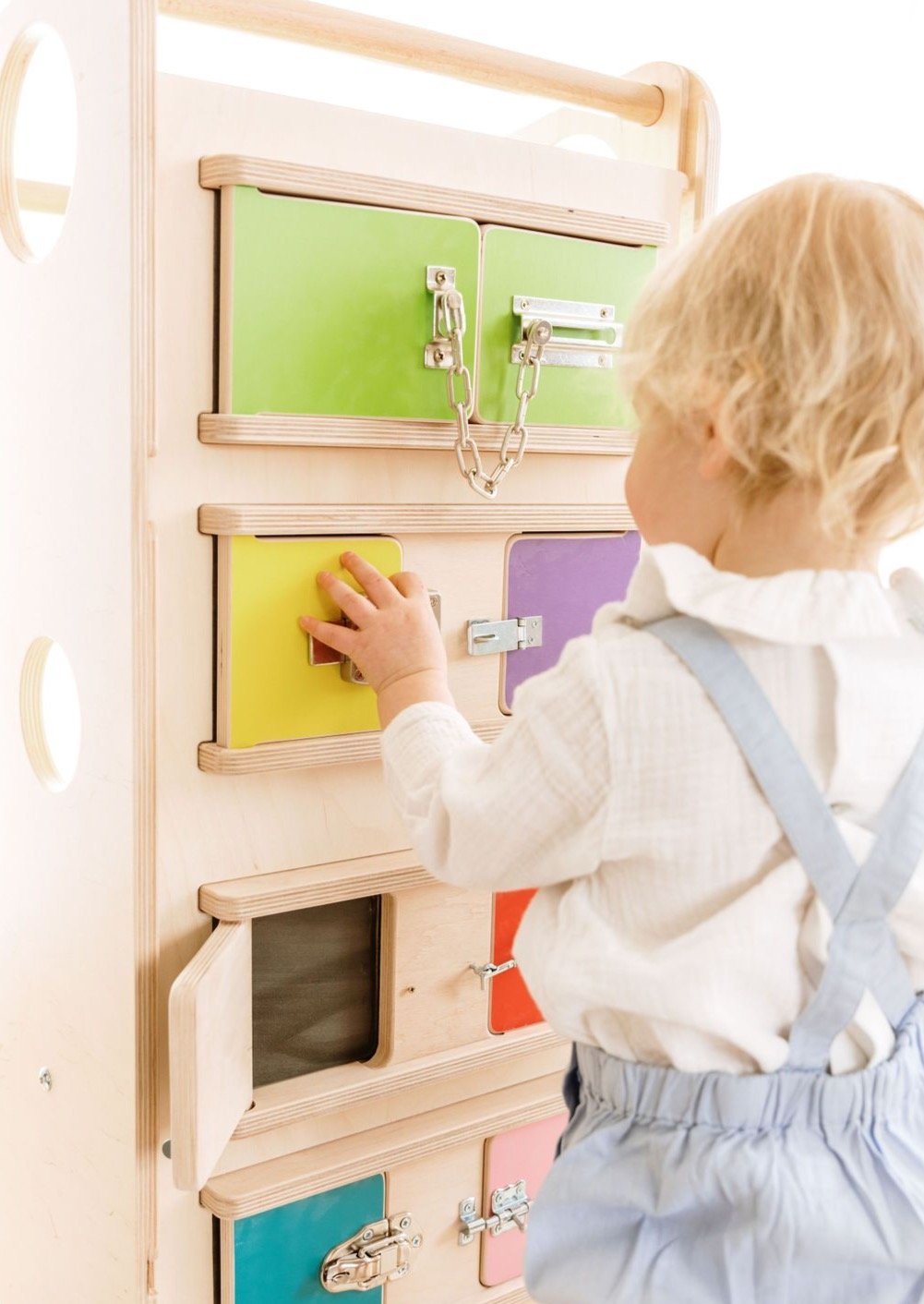 Devolamn Busy Board Montessori pour Enfants, 5 Couches Planche Mont