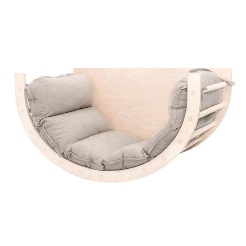 Arche d'escalade Multifonctions Bois naturel avec coussin XXL - Monti Family