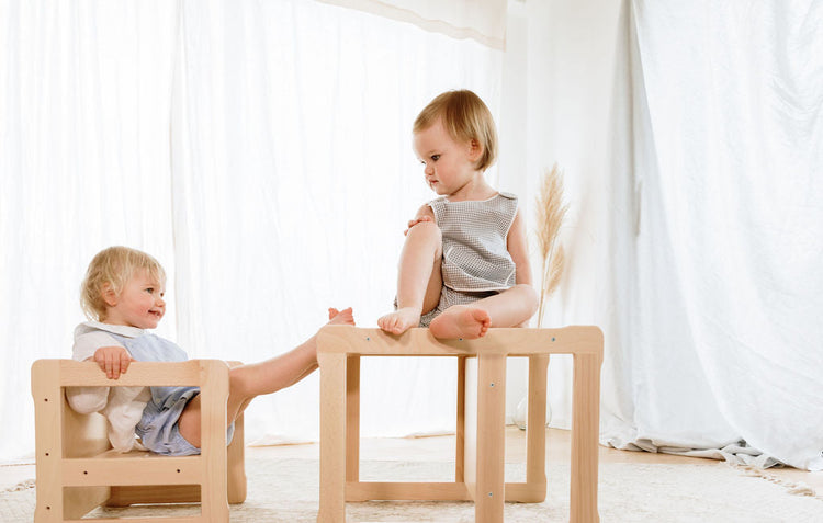 Ensemble table et chaise Montessori pour tout-petit, table cube et chaise  cube, table et chaise pour enfants, table et chaise réglables, chaise de  sevrage + 1 chaise : : Produits Artisanat