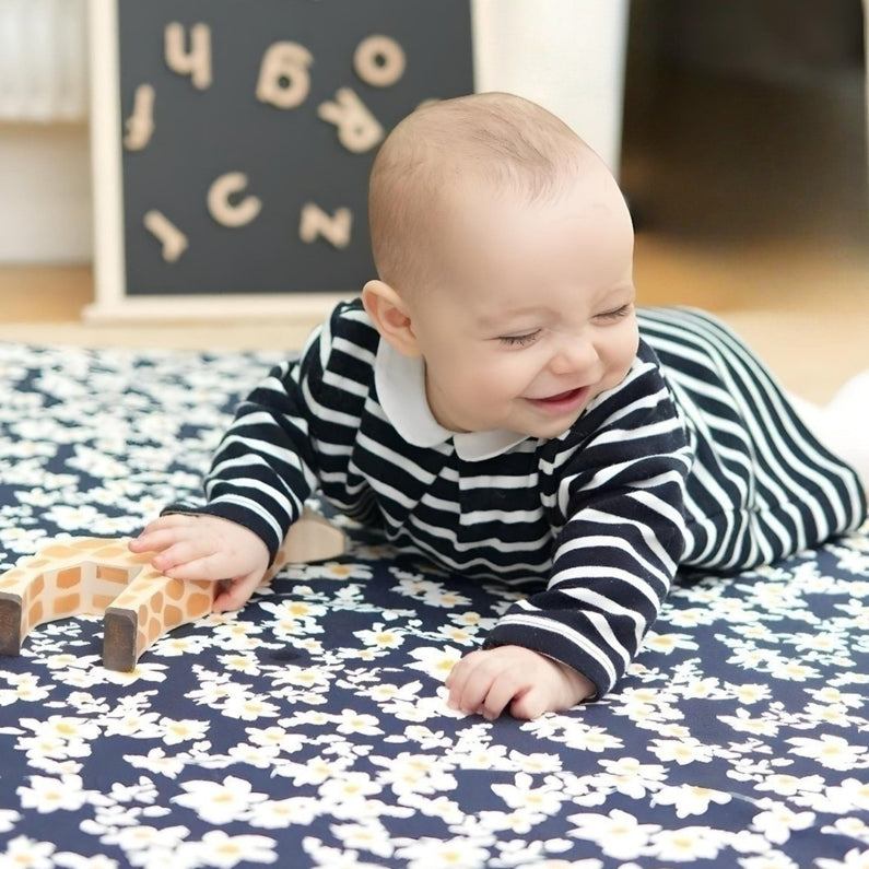 Tapis d'éveil Bébé montessori - Confortable et Sécurisé - Grand Tapis de Jeu - Monti Family