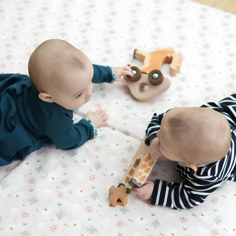 Tapis d'éveil Bébé montessori - Confortable et Sécurisé - Grand Tapis de Jeu - Monti Family