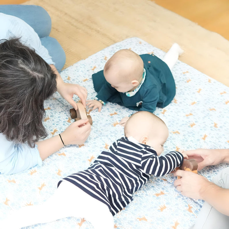 Tapis d'éveil Bébé montessori - Confortable et Sécurisé - Grand Tapis de Jeu - Monti Family