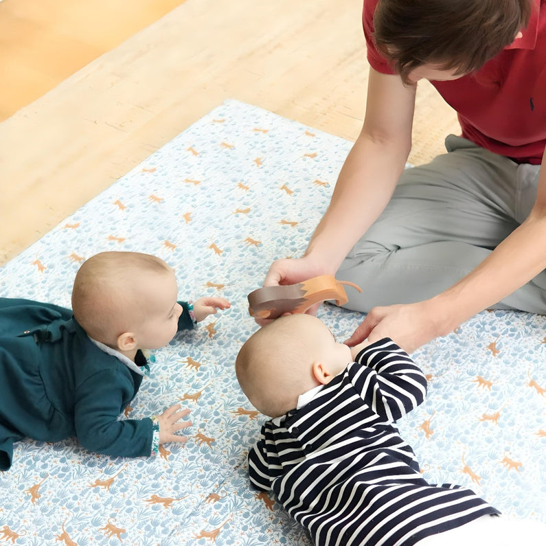 Tapis d'éveil Bébé montessori - Confortable et Sécurisé - Grand Tapis de Jeu - Monti Family