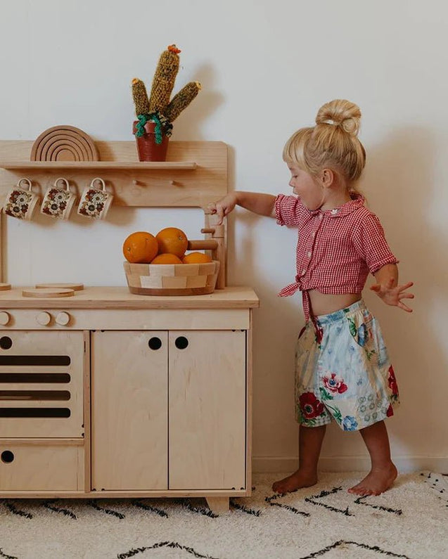 Cuisine de jeu pour enfants en bois Montessori