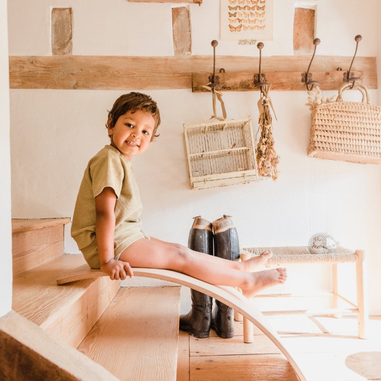 TWR-Planche Équilibre Enfant-Planche Montessori-Board avec certificat CE  Planche en bois courbée écologique et artisanale fabriquée en Espagne.