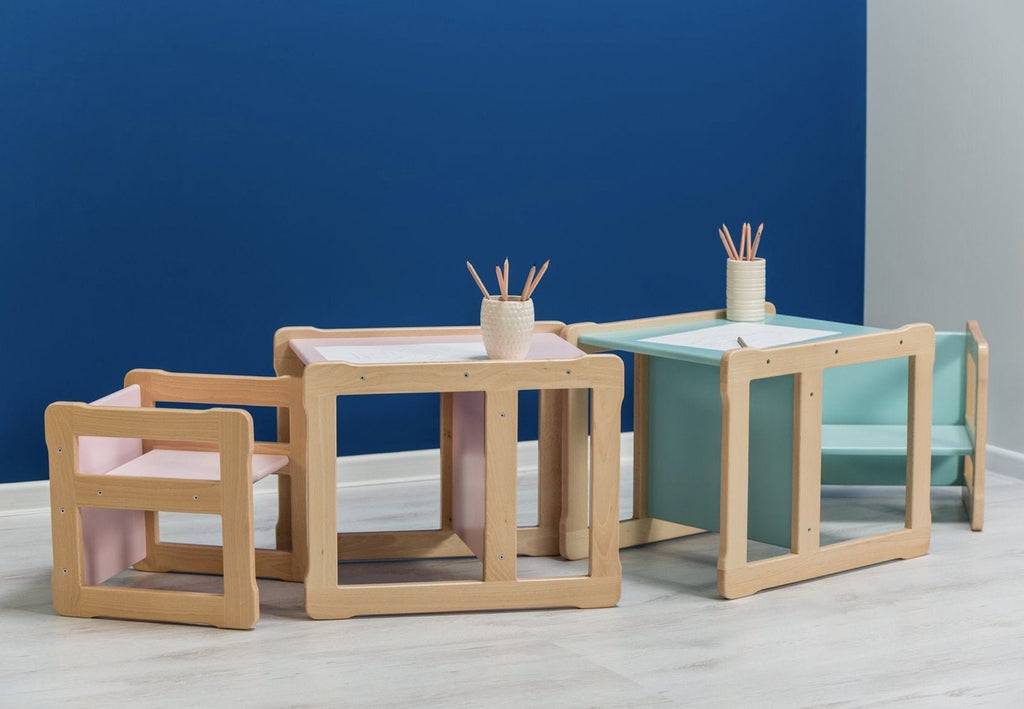 Table multi-fonctionnelle et Chaise Montessori - Monti Family