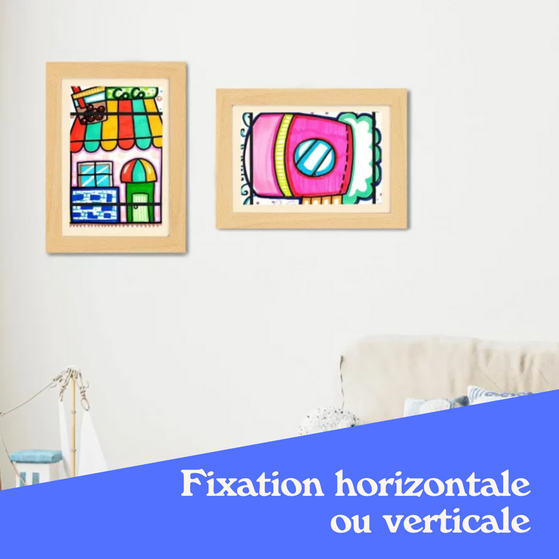 Frame for children's drawings - Store and display +100 drawings - A4 size