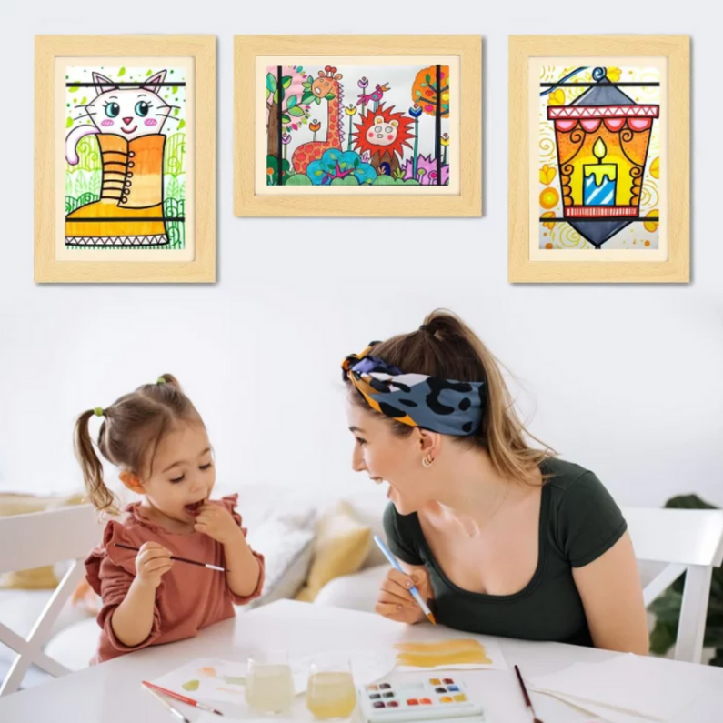 Frame for children's drawings - Store and display +100 drawings - A4 size