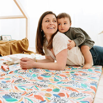 Organic Cotton Montessori Baby Carpet - Comfortable and Safe - Large Playmat - Monti Family