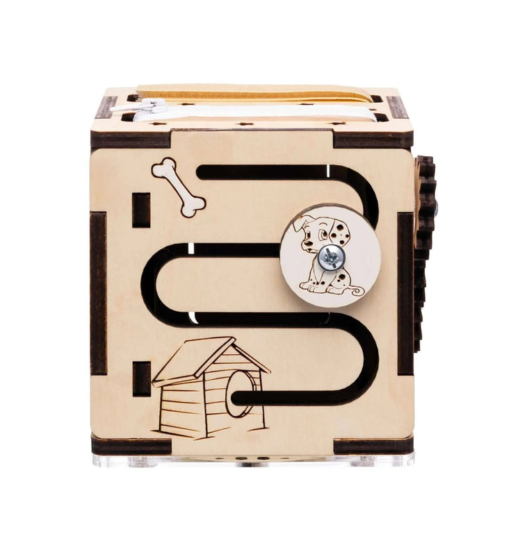 Wooden activity cube - Monti Family