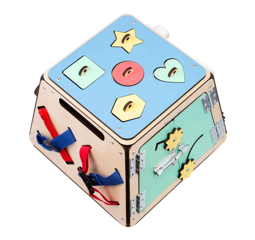 XL wooden activity cube - Monti Family