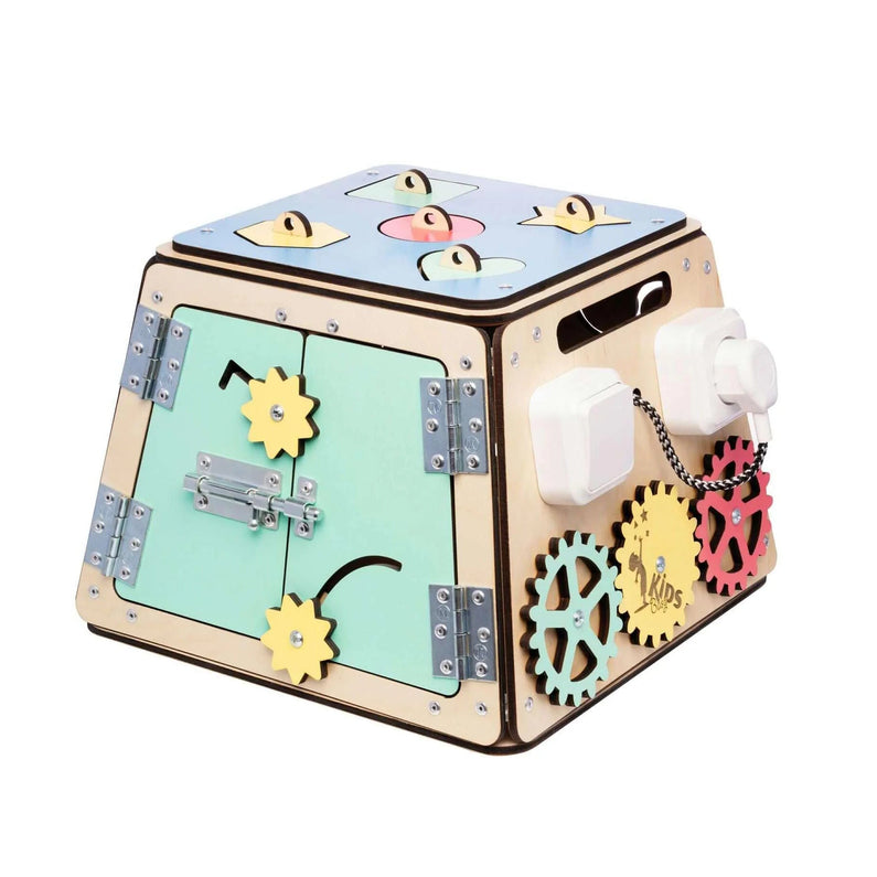 XL wooden activity cube - Monti Family