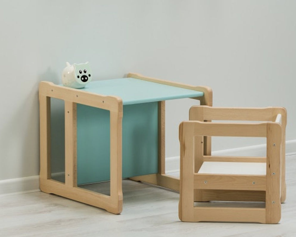 Multipurpose table and Montessori chair - Monti Family