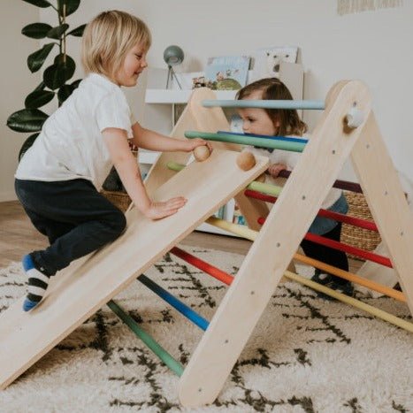 2 in 1 Motor Skills Triangle - Swedish Climbing Wall - Monti Family