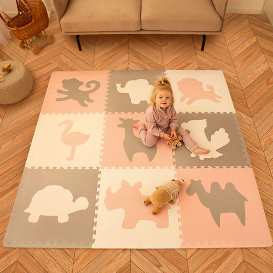 Alfombra Puzzle infantil - Animales - Familia Monti